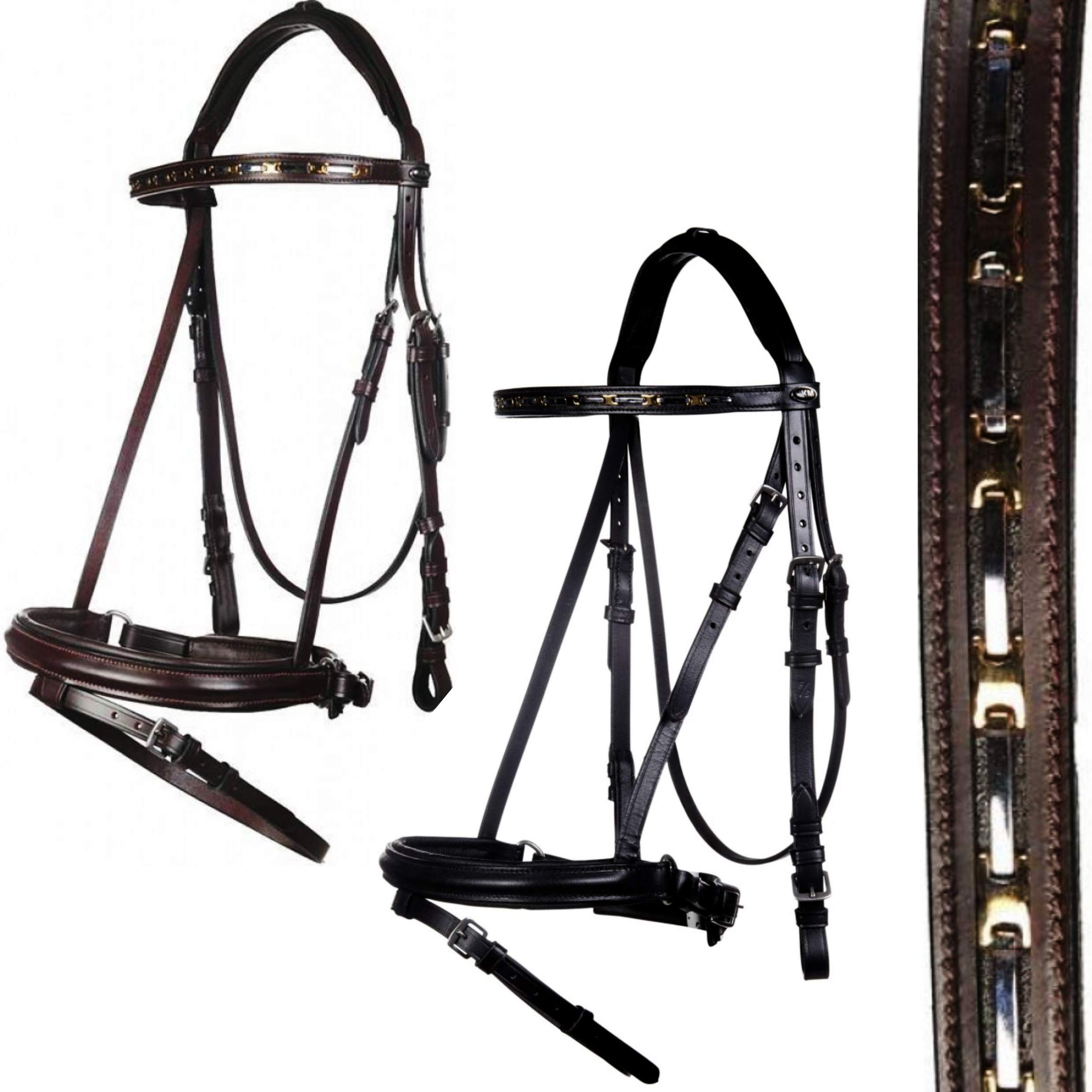 HKM 4057052322655 Riding Bridle Pia-2400 Brown Warmblood