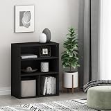 Furinno PASIR 3-Tier Shelf Bookcase Black Oak 30cm D x 60cm W x 71cm H view 6