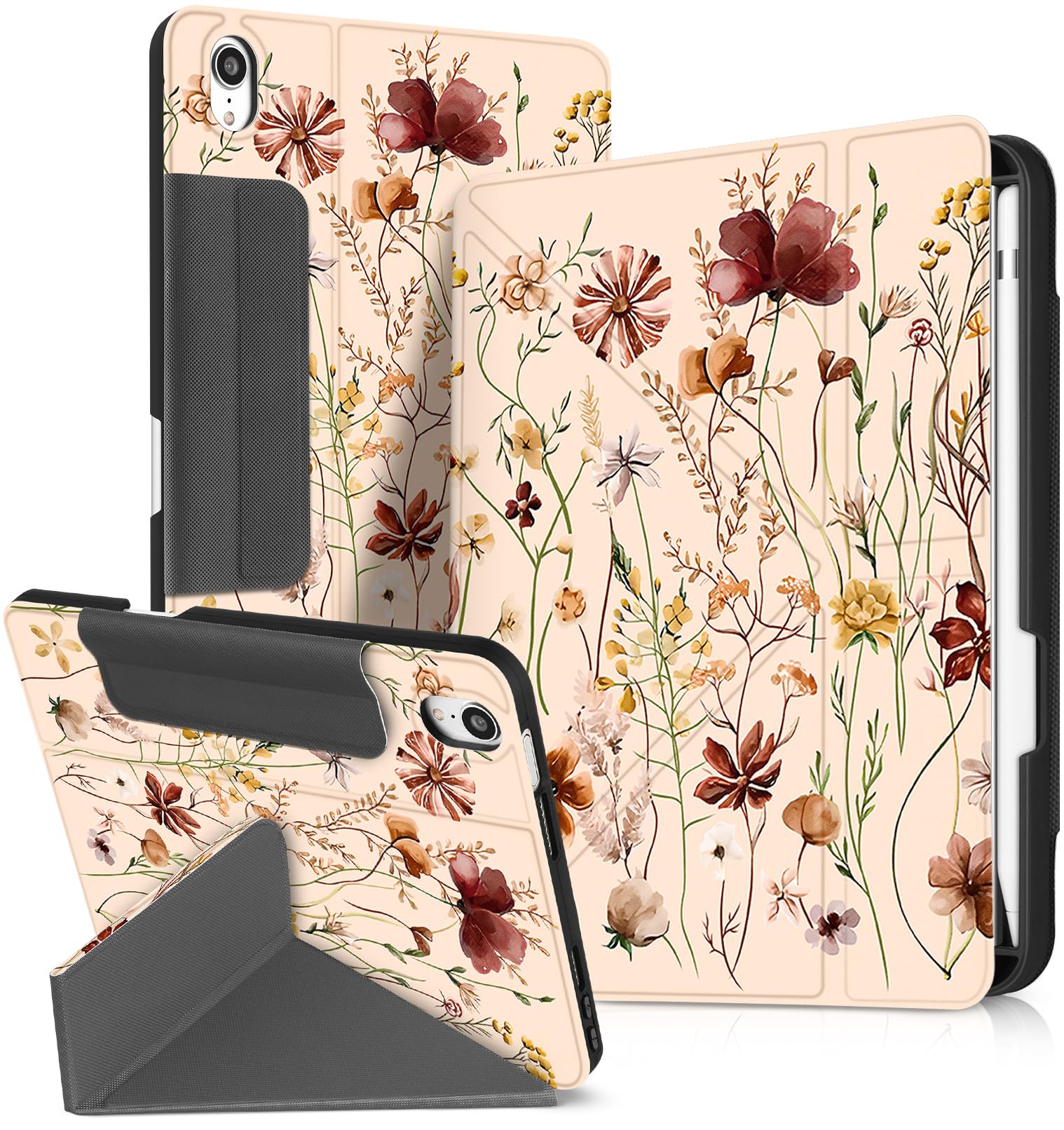Photo 1 of Miss Adola Compatible with Mini A17 Pro/6th Generation Case - Cute Cartoon Tablet Cover with Pen Holder 8.3 Inch Cool Kawaii Design for Boys Girls Women Men, Grow Flower
