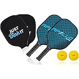 Apollo Pickleball Paddle with 2 Pickleballs | Lightweight Premium Graphite/Carbon Fiber | Meets USAPA