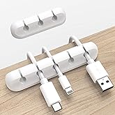 INCHOR Cord Organizer for Desk, White Cable Organizer Cable Clips 2 Pack