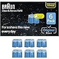 Braun Clean & Renew Refill Cartridges CCR, Replacement Shaver Cleaner Solution for Clean&Charge Cleaning System, Pack of 6
