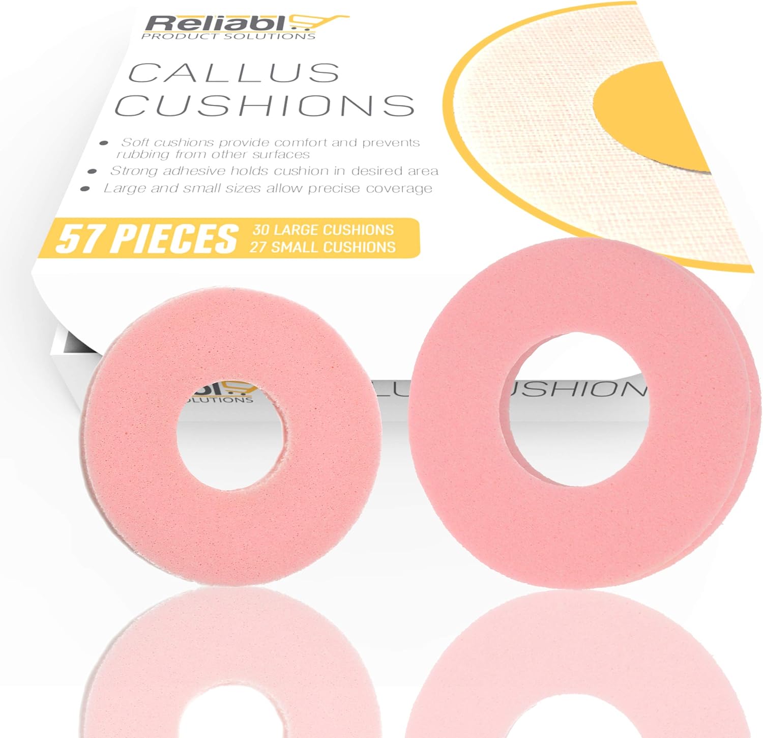 57 Piece Large Variety Pack Callus Cushion Foam Pads for Feet, Toes, Heel or Side of Foot. (57 Pieces) Big and Small Performance Grade: Health & Personal Care