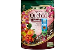 Better-Gro Special Orchid Mix - Premium Grade Orchid Bark Potting Mix for Potting, Repotting, Enhanced Drainage, Air Flow & Root Ventilation, for Phalaenopsis, Cattleyas, Dendrobiums, 8 Quarts