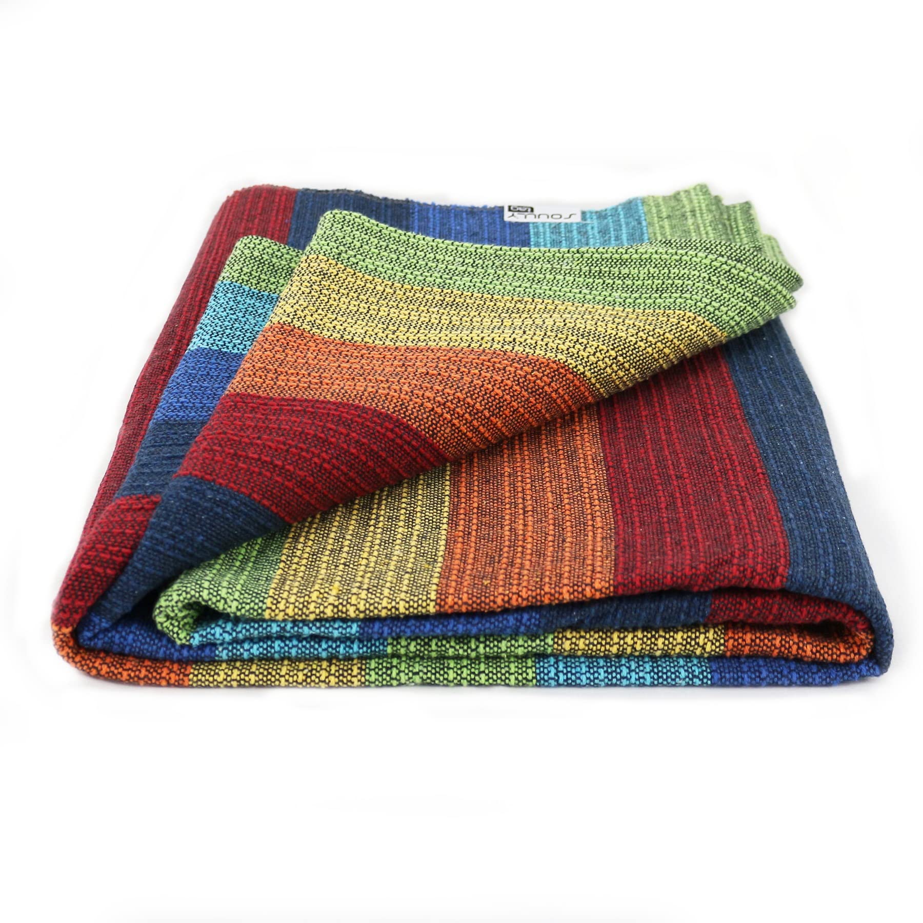 Soullytag 100% Cotton Blanket Throw Over Sofa Cover - Multipurpose Beach Yoga Travel Camping Picnic Mat - Multicolored Sofa Chair Pet Cover - Multifuncional Indoor and Outdoor Hardwearing (Amsterdam)