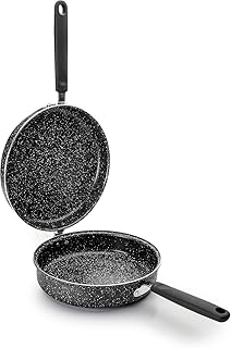 Ibili Omelettpfanne Natura 24 cm, Edelstahl, schwarz