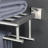 Sayayo Towel Rail Wall Mounted 16 Inch Brushed Nickel SUS304 Bathroom Shelf view 4