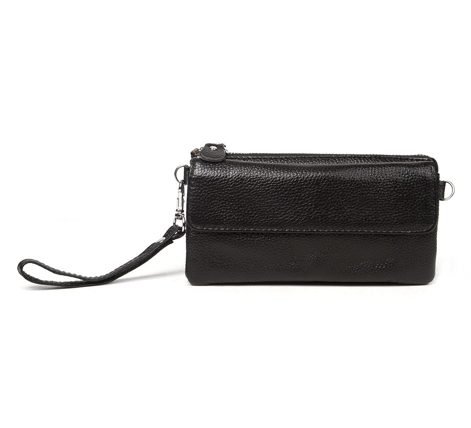 BAIGIO Hombre Mujer Unisex Bolsa de Cuero Genuina Bolsa Mano Bolsa Bandolera