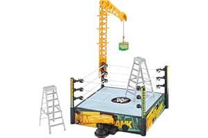 Mattel WWE Money in The Bank Cash-in Ring Playset with 2 Play Modes & 40+ Sounds & Phrases, Includes Launcher Crane, Ladders & Briefcase, 13-Inch x 20-Inch