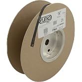 Techflex PTN0.25BK25 Flexo PET Braided Sleeve, 1/4" x 25' L, Black