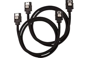 Corsair CC-8900252 Premium Sleeved SATA Cable - SATA 6Gbps 60cm, Black