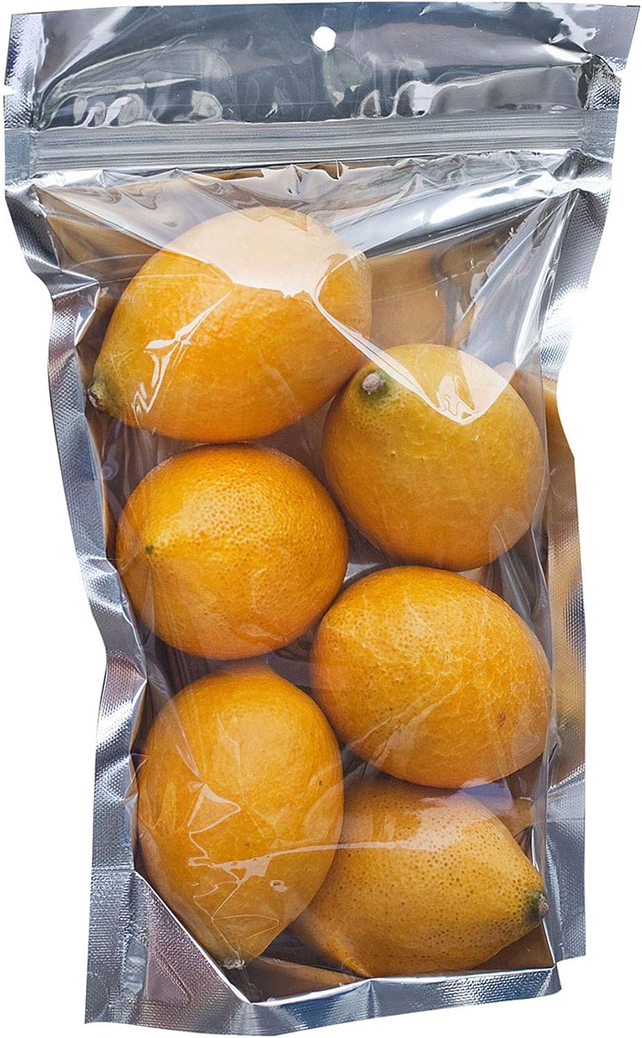 Clear/Silver Stand Up Pouch7.5"x11.5"x3.5" , Pack of 100