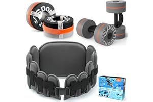 Water Aerobics Pool Exercise Equipment: Sportneer Water Workout Combo Set Includes High Density Water Dumbbell Aqua Belt Wate