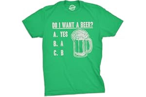 CRAZY DOG T-SHIRTS Mens Do I Want A Beer T Shirt Funny Graphic Drinking Tee