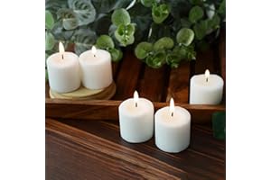 Welburn Veda&Co™ Votive Candles - Pack of 144, Upto 12 Hours Burn Time, 100% Fully Refined Paraffin Wax, Smokeless, Unscented, for Home Decor, Spa, Weddings, Birthdays, Holidays, Party (White)