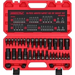 Hex Bit Impact Socket Set: 36-Piece with 4