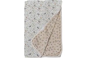 Loulou Lollipop Muslin Quilt - Cotton Blanket, Lightly Quilted, 47 x 47 inches, Baby, Infant & Toddler (Bumble Bees)