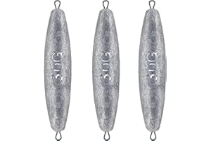 TKHDBF Trolling Weights Inline Fishing Weights Sinkers Double Ringed Weights for Saltwater Freshwater Fishing Get Lures Deeper 1oz to 5oz