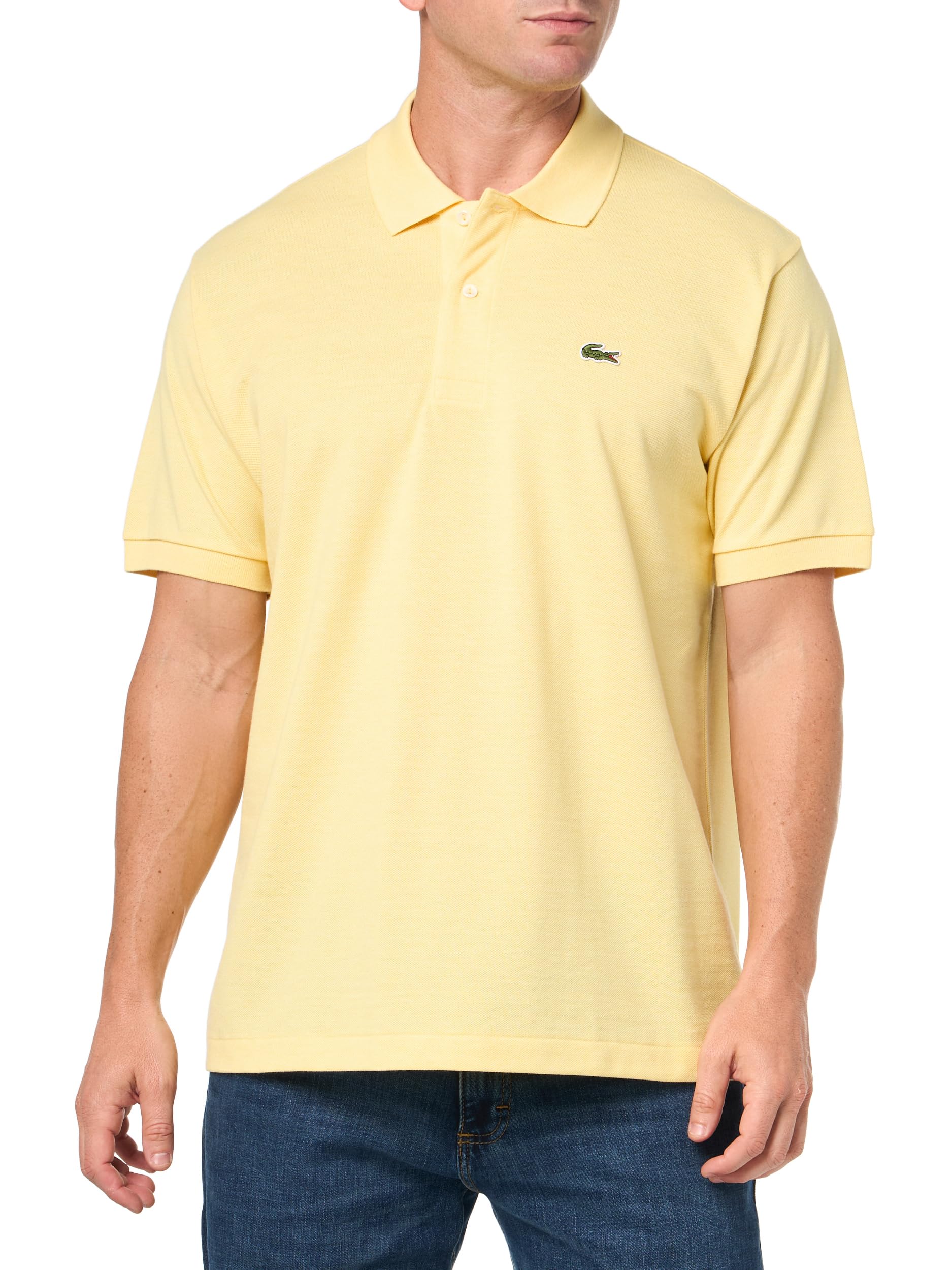 Lacoste Men’s Original L.12.12 Heathered Petit Piqué Cotton Polo Shirt, Soleil Chine, XX-Large