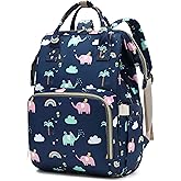 Xunteny Elephant Women Laptop Backpack, College School Backpack Bookbag 15.6 Inch Computer Backpacks for Work Business Travel (Black)