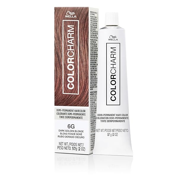 COLORCHARM DEMI PERMANENT HAIR COLOR, 6G DARK GOLDEN BLONDE, GLOSS, REFRESH & TONE, 2 FL OZ