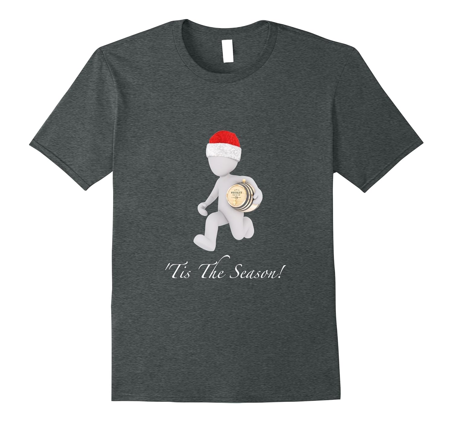 Cute Funny Holiday Christmas Whiskey T-Shirt-ANZ