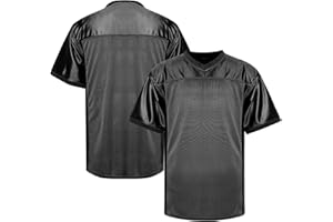 TKJPYWYH Blank Football Jersey,Men's Practice Jersey Football Athletic Shirt,Hip Hop Sports Blank T-Shirt S-3XL