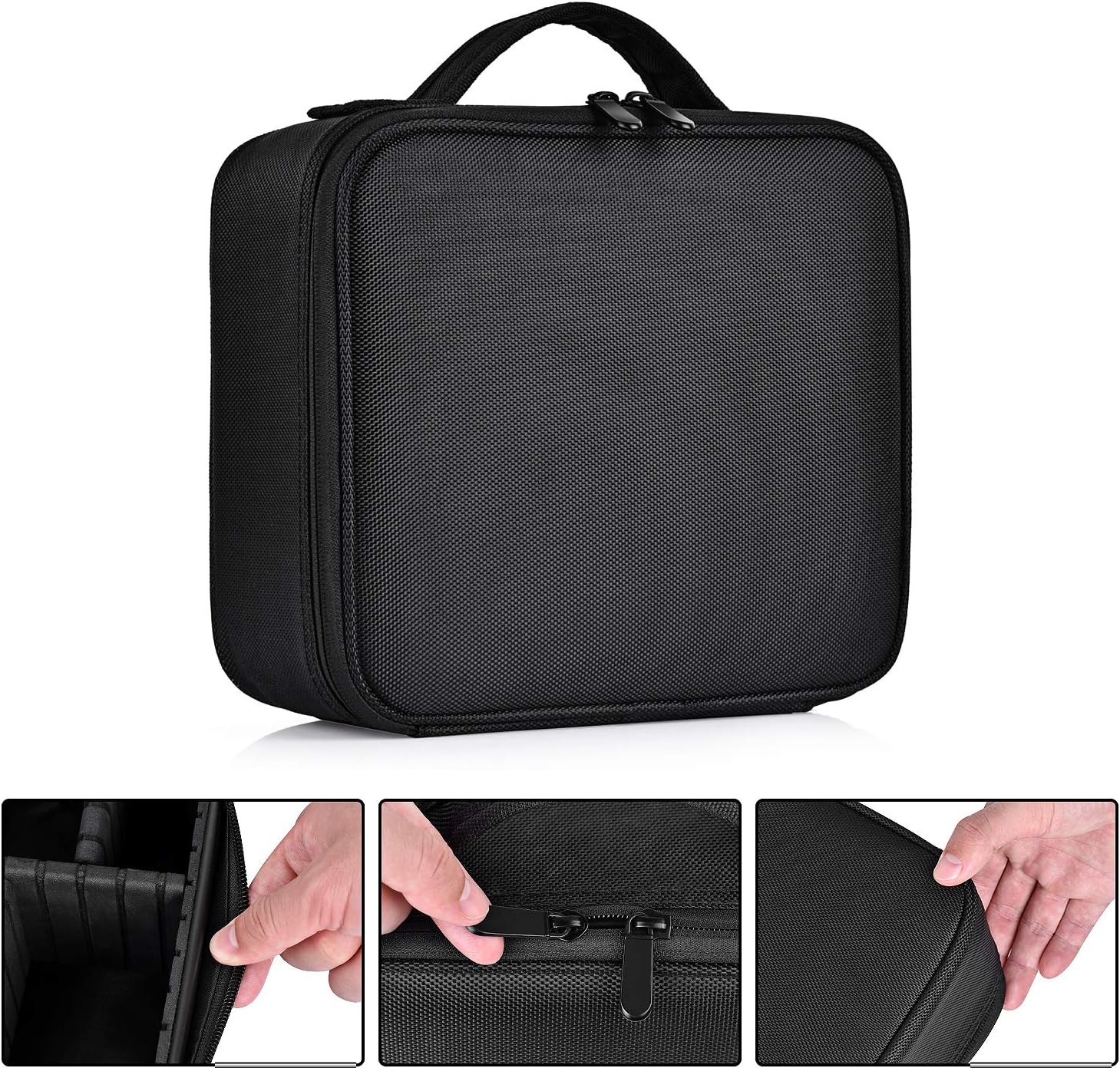 Travel Makeup Case Professional Cosmetic Train Cases Artist Storage Bag Make Up Tool Boxes Brushes Bags With Compartments Waterproof Detachable Vanity Organizer