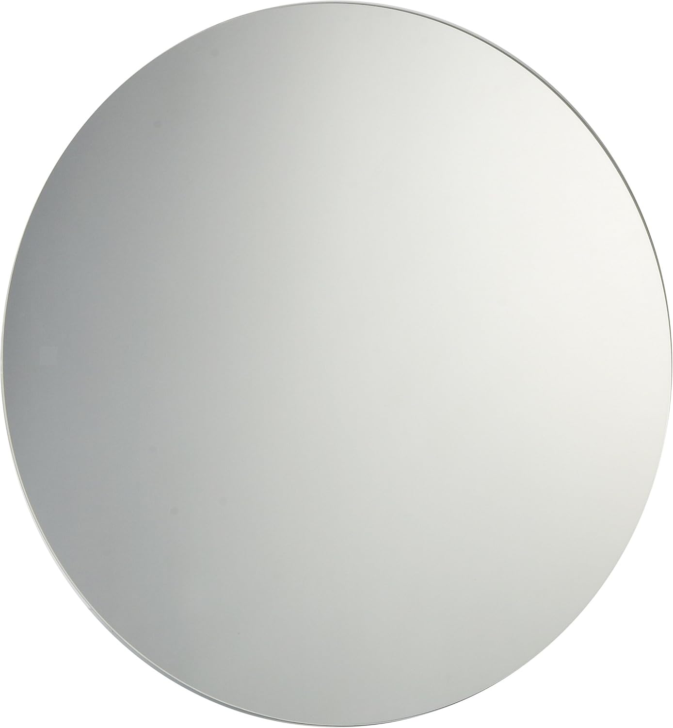 60cm Diameter Plain Frameless Circular Bathroom Mirror with Chrome