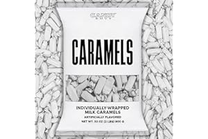 Candy Envy - Individually Wrapped Caramels - White Wrapper - 2 Pound Bulk White Candy