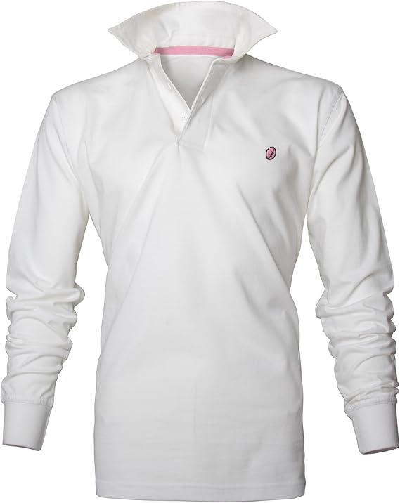 Mens Classic Rugby Shirt, White, XXL Amazon.co.uk Clothing
