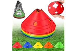 ShinyRelief Jumbo Disc Cones Jumbo Soccer Cones with Mesh Bag Giant Large Agility for Soccer Training Adult Sports