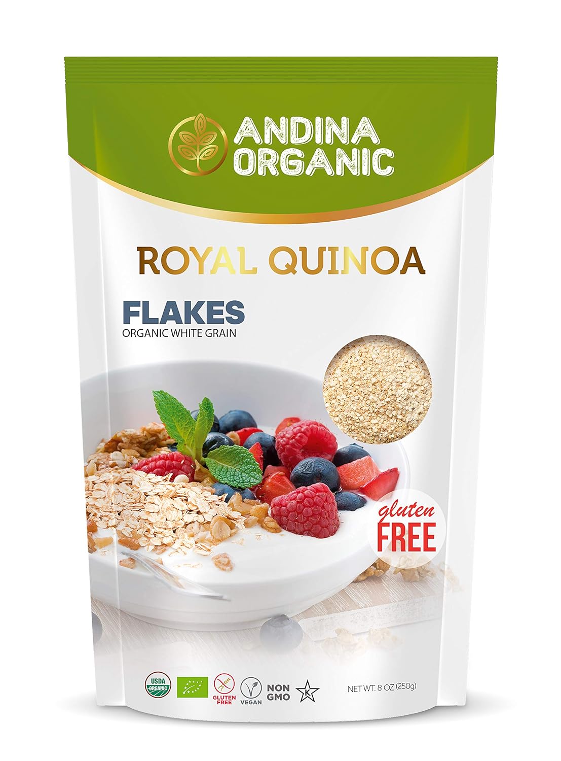 Andina Organic Quinoa Flakes Made with Bolivian Royal