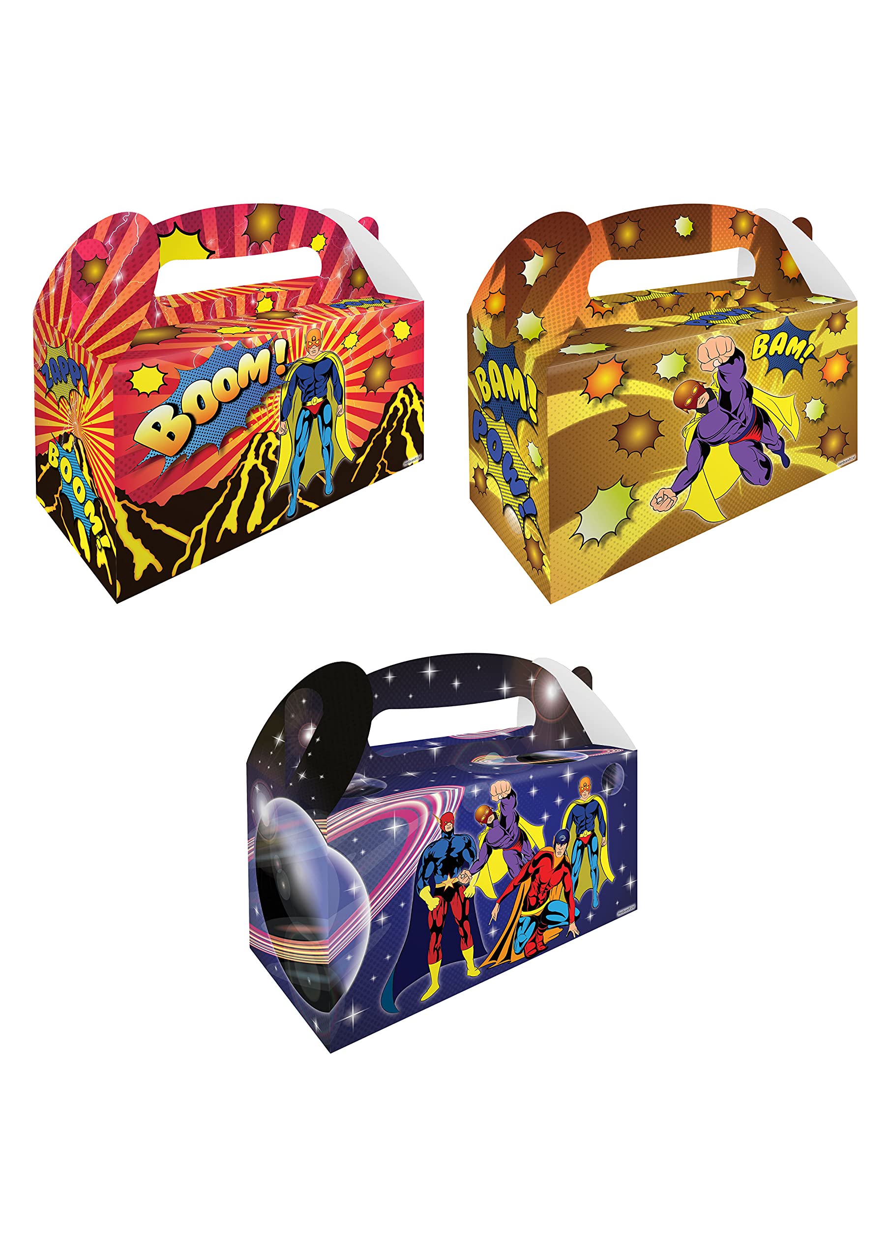 HENBRANDT 12 x Superhero Lunch Boxes (Large)