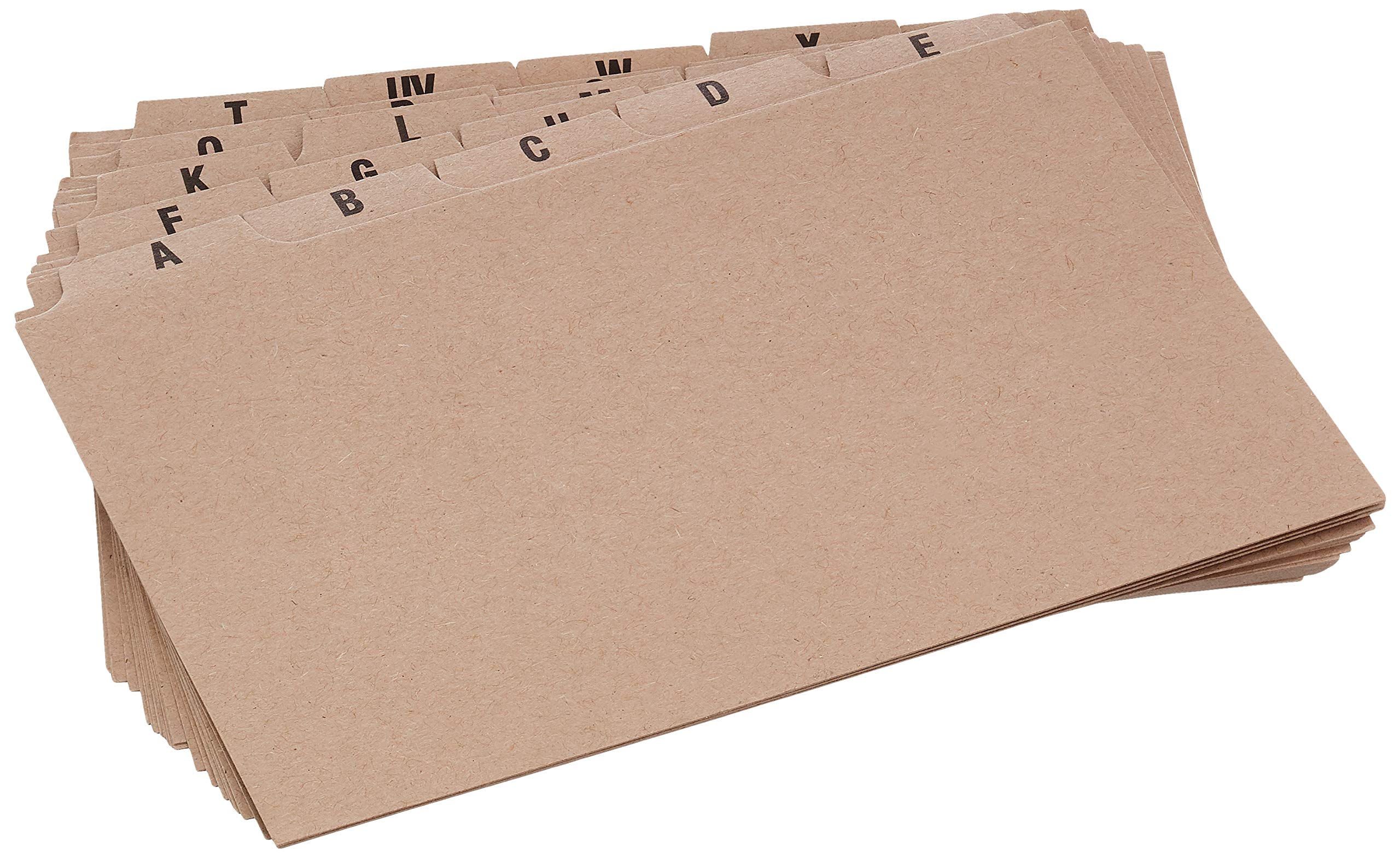 5 Star Office Guide Card Set A-Z 6x4in 25 Cards 152x102mm Buff