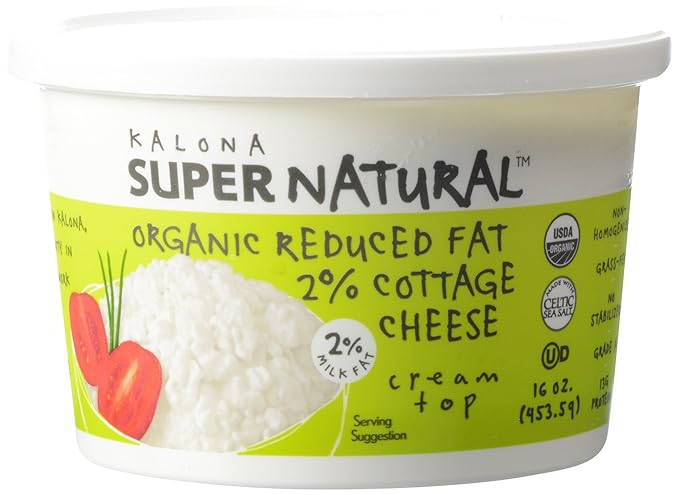 Kalona Super Natural Organic Reduced Fat 2 Cottage Cheese 16 Oz