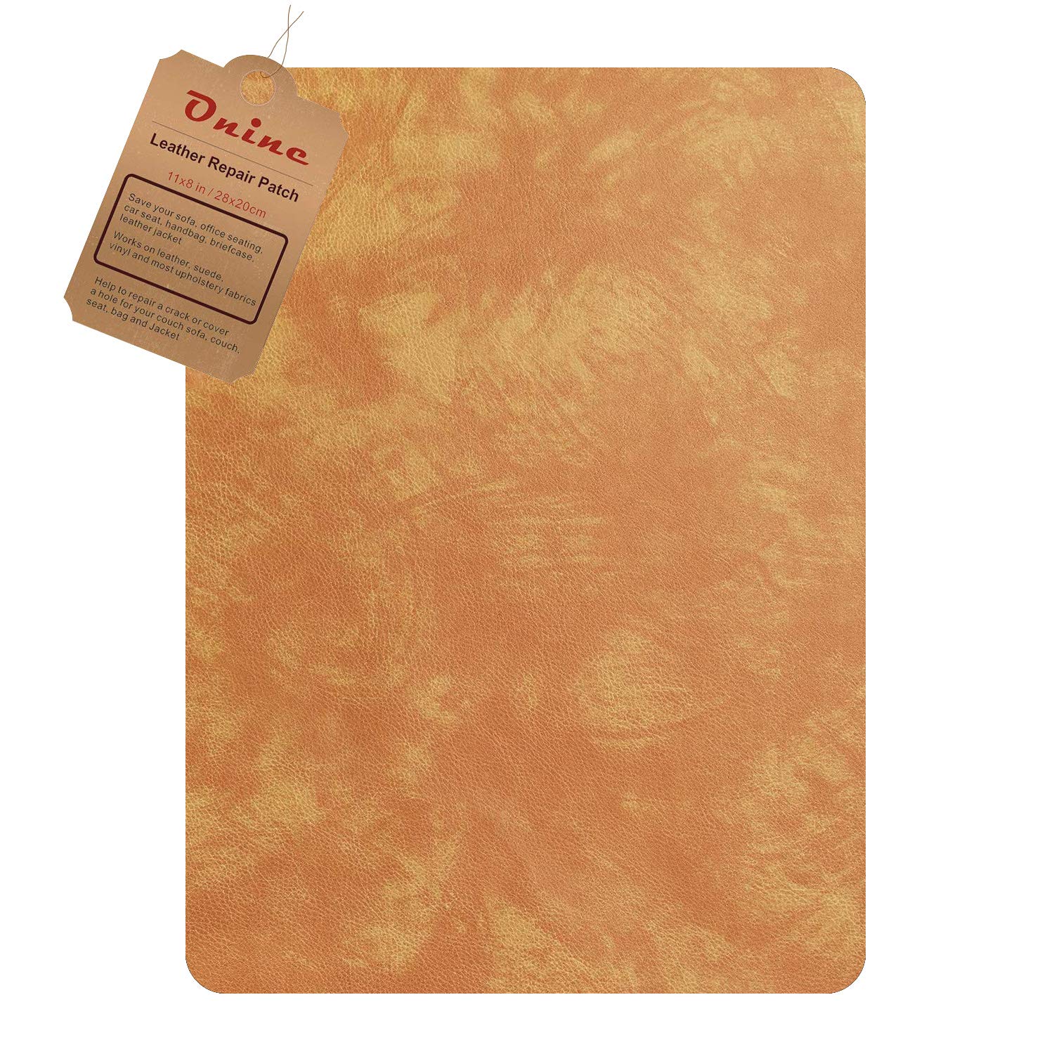 ONine Leather Repair Patch,Self-Adhesive Couch Patch,Multicolor Available Scratch Leather 8X11 Inch Peel and Stick for Sofas, Car Seats Hand Bags Jackets(Irregular Pattern Camel)