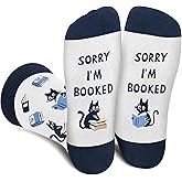 AGRIMONY Funny Teacher Appreciation Gifts for Men Women-Fun Novelty Book Cat Socks -Christmas Birthday Gift Stocking Stuffers