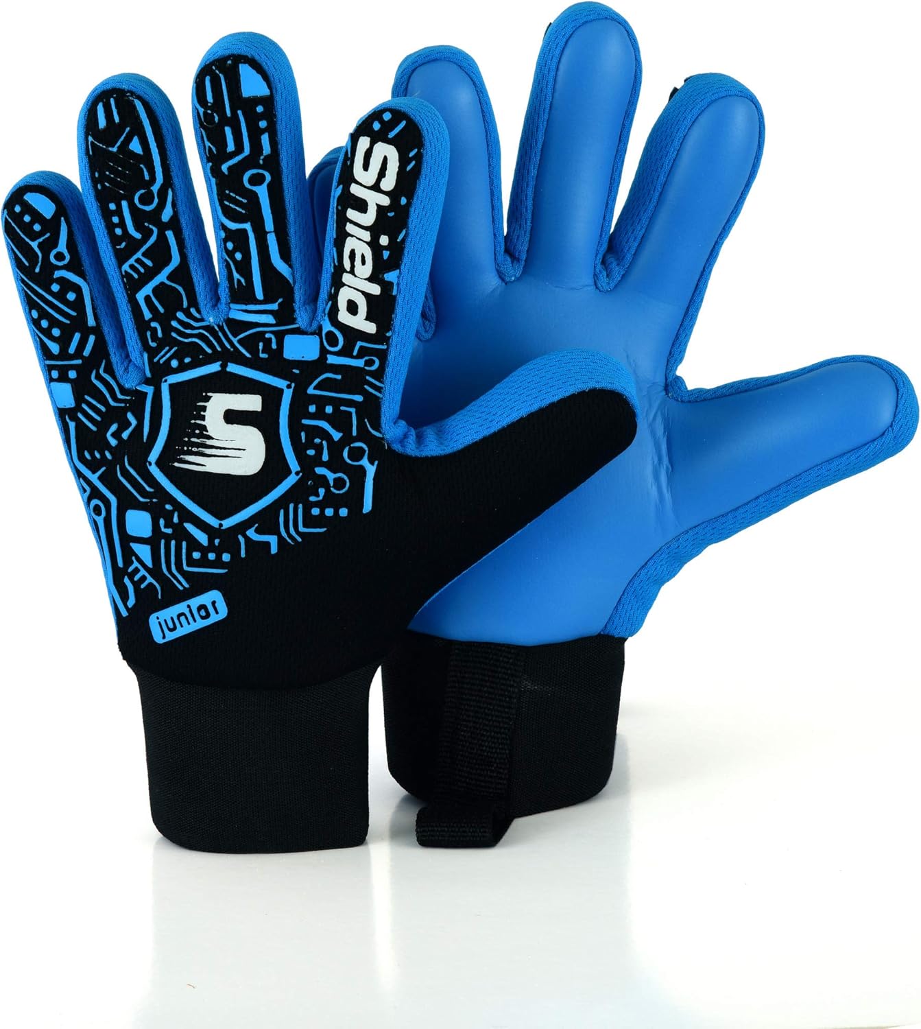 Shield Goalkeeper Goal Keeping Goalie Gloves Kids Junior Techpro