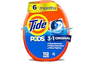 Tide PODS Laundry Detergent Pacs, Original Scent, Powerful 3-in-1 Clean in one Step, HE Compatible, 112 Count