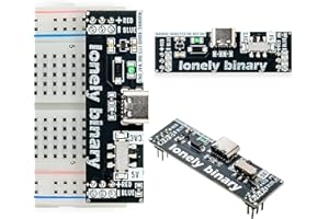 LONELY BINARY 3-Pack Breadboard Power Supply Modules - 3.3V/5V Switchable USB-C, 500mA Protection for Arduino, Raspberry Pi DIY Prototyping (Breadboards NOT Included)