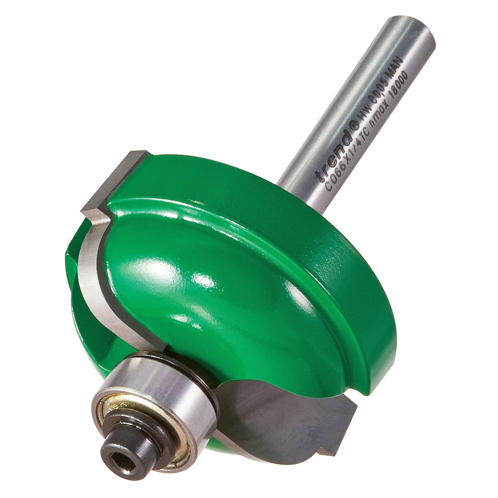 Trend CraftPro Cavetto Router Cutter, 1/4 Inch Shank, 7.9mm Radius and 38.6mm Cut Diameter, Tungsten Carbide Tipped, C066X1/4TC