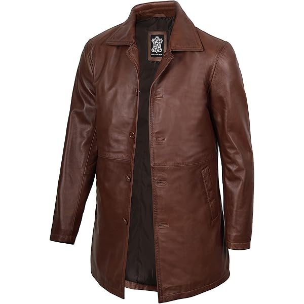 Excelled Leather Men's Genuine Lambskin Black/Brown Real Leather