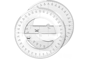 Mr. Pen- Protractor, Pack of 2, Protactor 360 Degree, Protractor Set, Protractor Ruler, Drafting Tools, Circle Protractor, Protractors Classroom Set, Large Protractor, Math Geometry Set