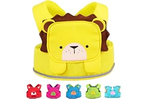 Trunki Toddler Leash - Fuss Free Toddler Walking Reins & Kids Safety Harness | Baby Leash for Kids – Leeroy Lion (Yellow)