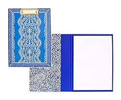 Lilly Pulitzer Blue Clipboard Folio with Notepad