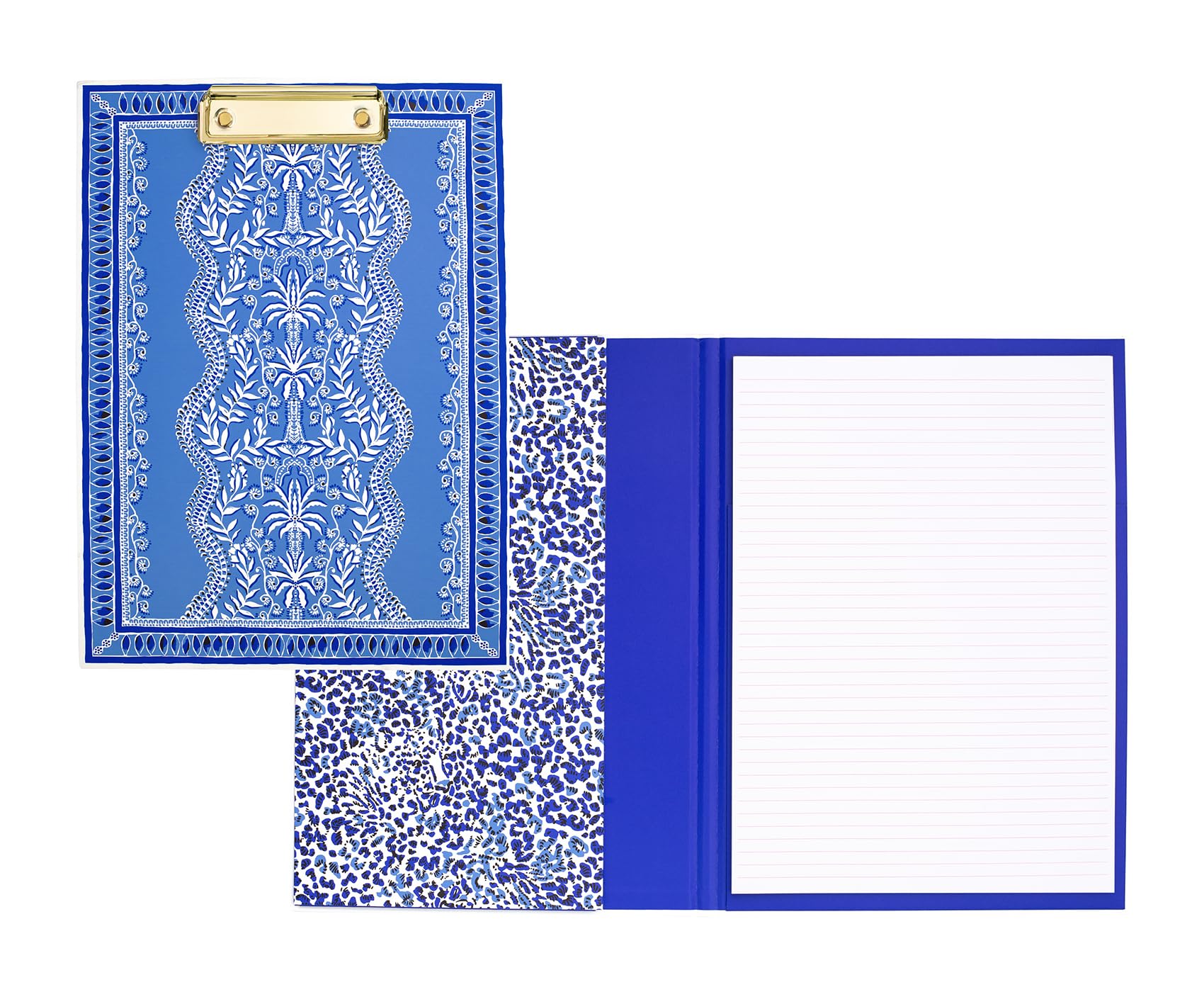 Lilly Pulitzer Blue Clipboard Folio with Notepad