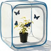 KraAra Insect &amp; Butterfly Habitat Cage, Portable Pop-Up Terrarium with Mesh Sides, Bug Catching &amp; Observation Enclosure for Caterpillars, Small Insects, Outdoor &amp; Classroom Use, 12 Inches Tall