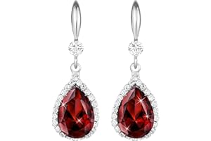 Linawe Imitation Diamond Dangle Earrings for Women Trendy, Rhinestone Drop Chandelier Earrings, Teardrop Crystal Cubic Zirconia Wedding Jewelry Set, 14K Gold/Rose Gold/Silver Tone