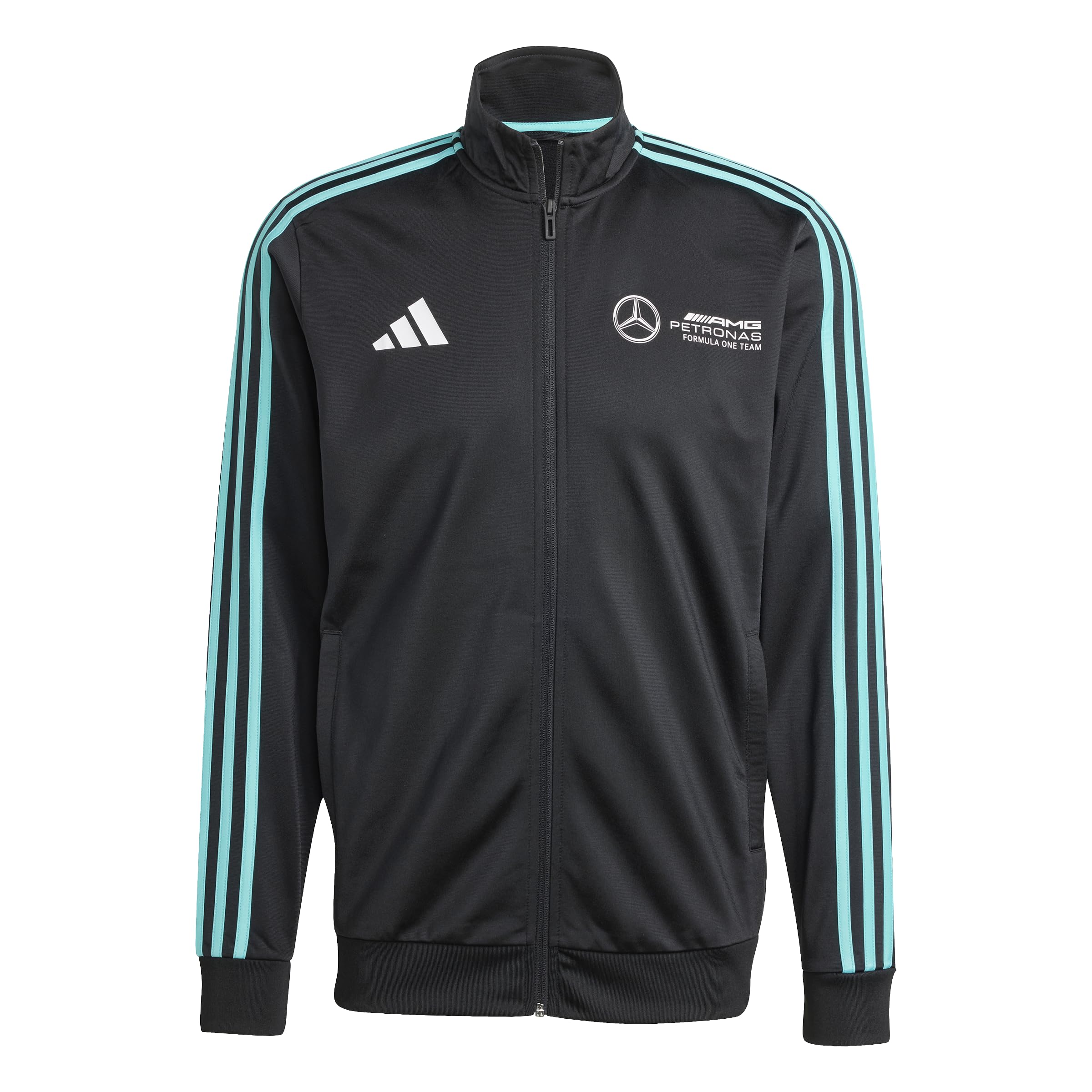 Photo 1 of adidas Men's Mercedes-AMG Petronas Formula One Team Track Top, Black/White LARGE